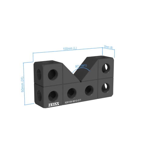 V-Blok 90&deg; - 100x25x50mm, magnetick&yacute;, AF25 fotografie produktu Back View L