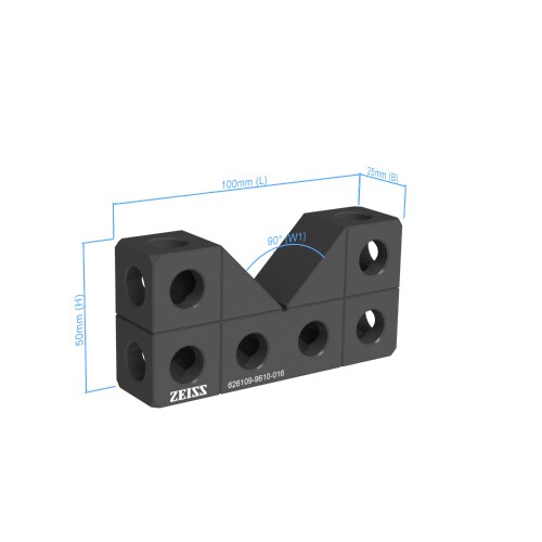 V-Blok 90&deg; - 100x25x50mm, AF25 fotografie produktu Back View L