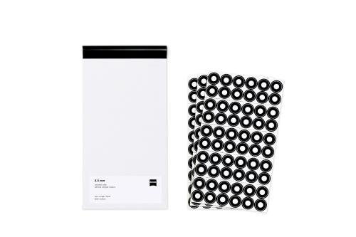 Referenčn&iacute; značky 8,0 mm, nek&oacute;dovan&eacute;, b&iacute;l&eacute;, se středn&iacute; adhezn&iacute; silou, 1500 kusů fotografie produktu Back View L