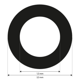 Referenčn&iacute; značky 1,5 mm, b&iacute;l&eacute;, nek&oacute;dovan&eacute;, se středn&iacute; adhezn&iacute; silou, 3000 kusů fotografie produktu