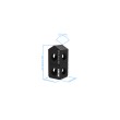 Delta-Blok 120&deg; - 25x25x56,25mm, AF25 fotografie produktu Back View S